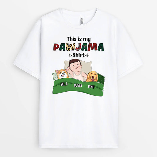 2158AUS2 personalized this is my pawjama dog t shirt