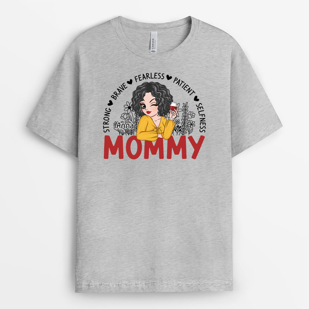 2163AUS2 personalized mommys flower garden t shirt