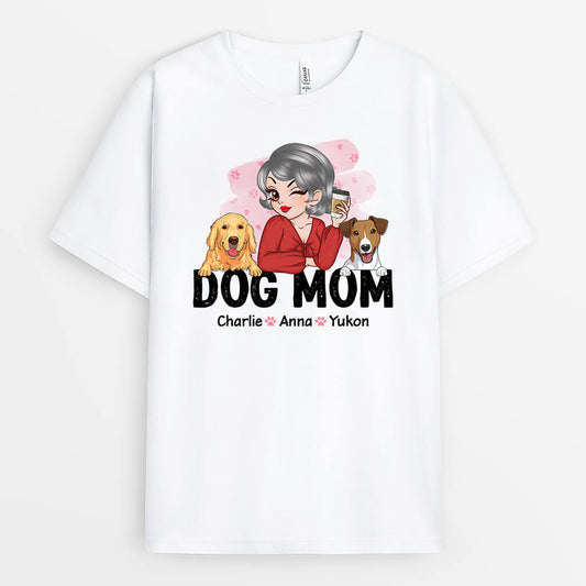2166AUS1 personalized dog mom t shirt