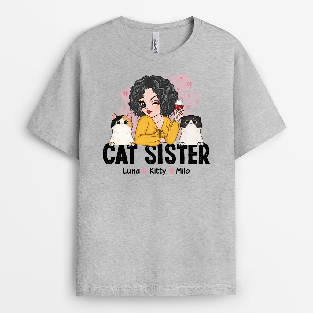 2166AUS2 personalized cat mom t shirt
