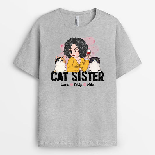 2166AUS2 personalized cat mom t shirt
