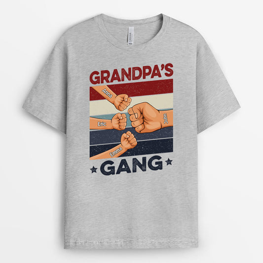 2170AUS1 personalized daddys gang fist t shirt