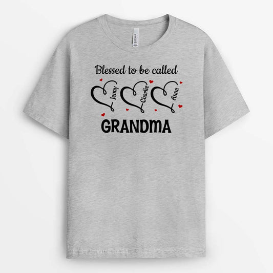 2180AUS1 personalized blessed to be called grandma t shirt