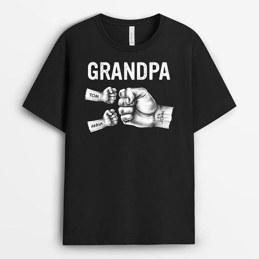 2188AUS2 personalized papa fist t shirt