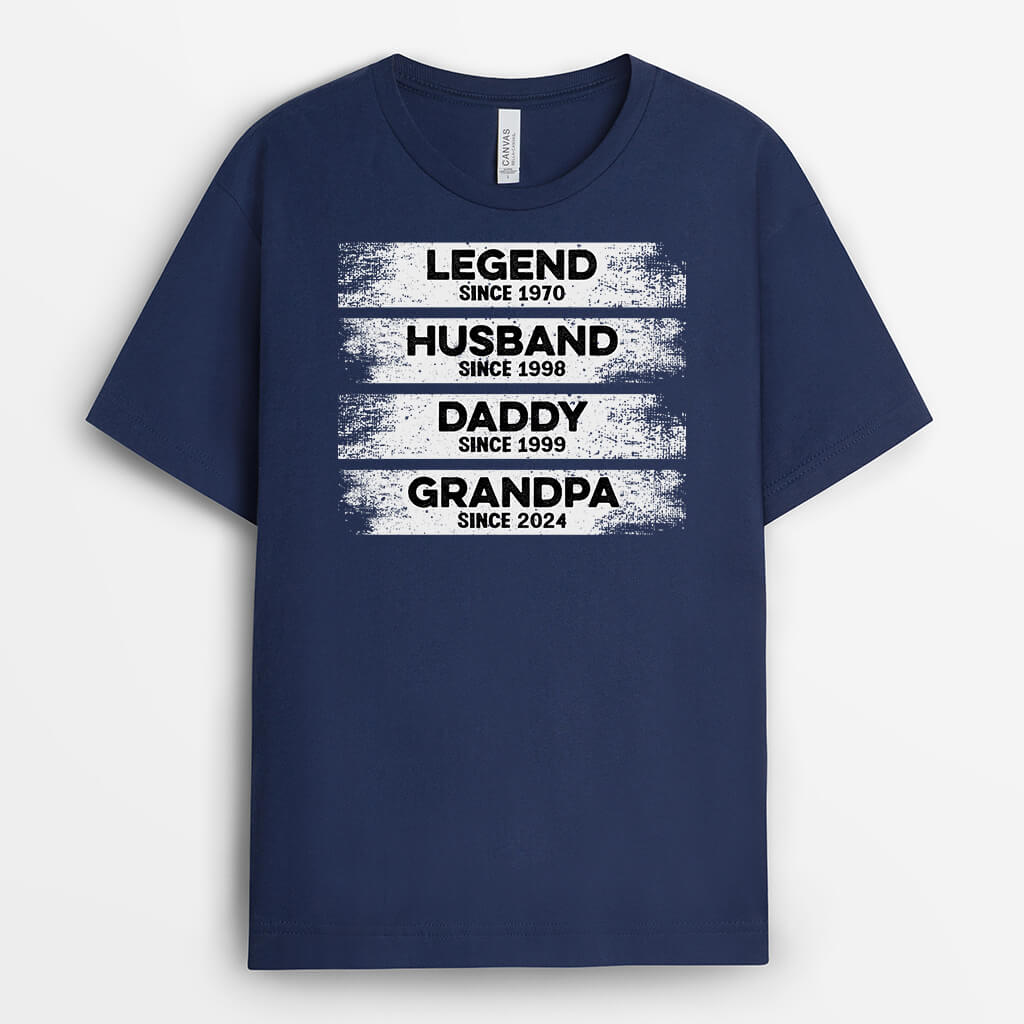 2193AUS2 personalized legend husband daddy grandpa t shirt