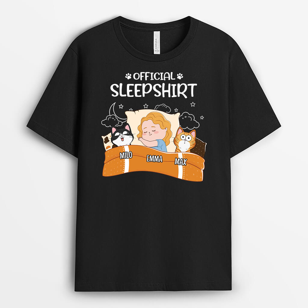 2216AUS1 personalized best cat official sleepshirt t shirt