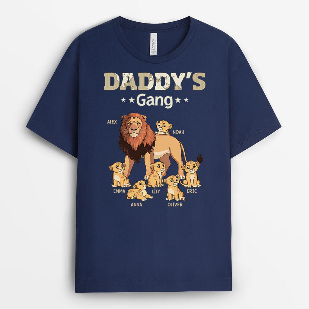 2366AUS2 personalized daddys gang lions t shirt