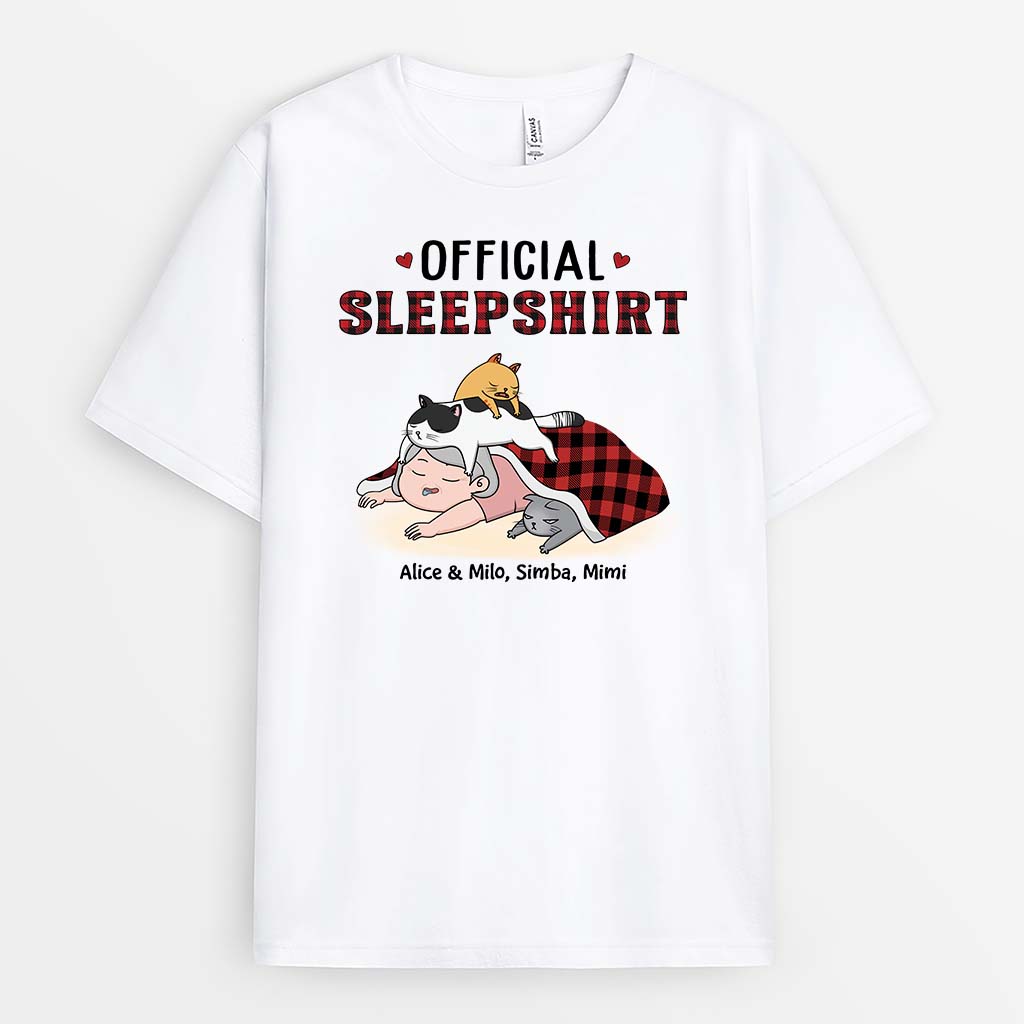 2876AUS1 official sleepshirt  personalized t shirt for cat mom