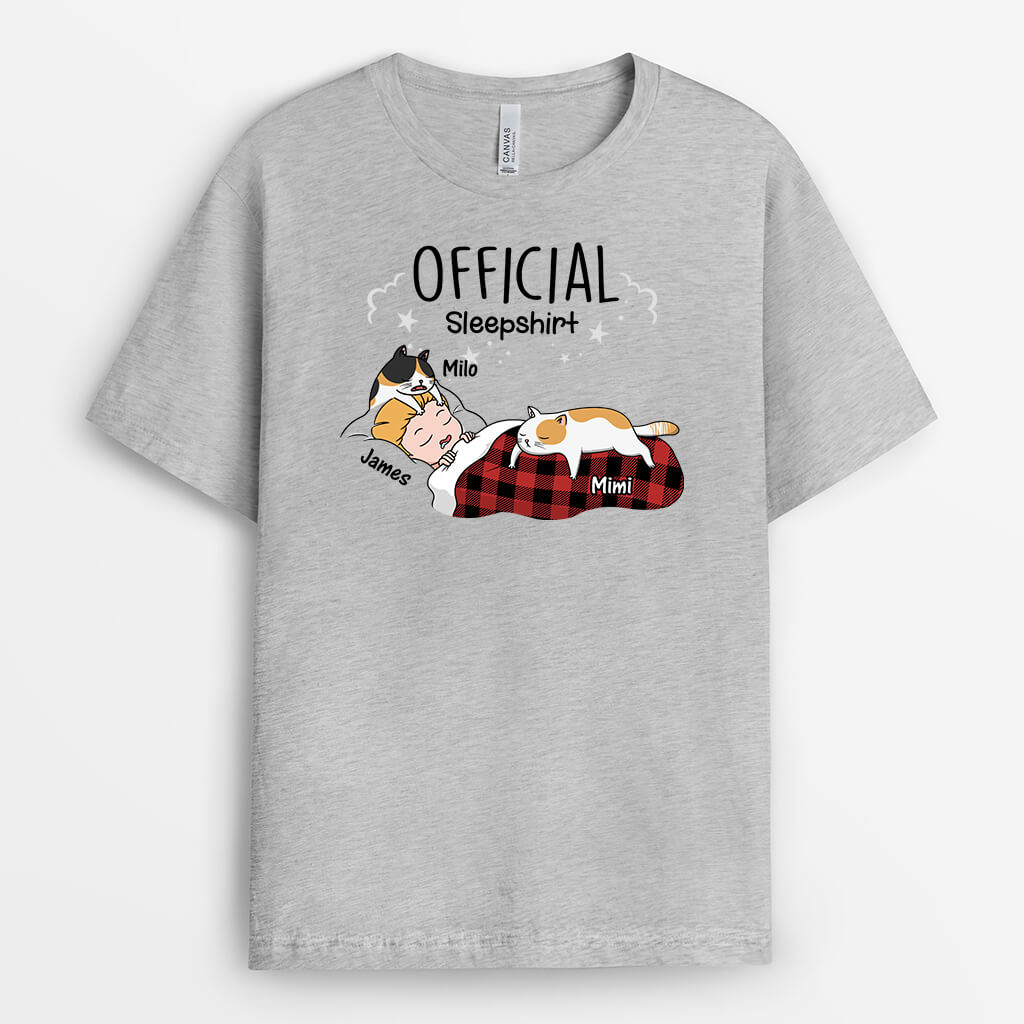 3010AUS2 official sleepshirt girls and her cats t shirt custom presents for her