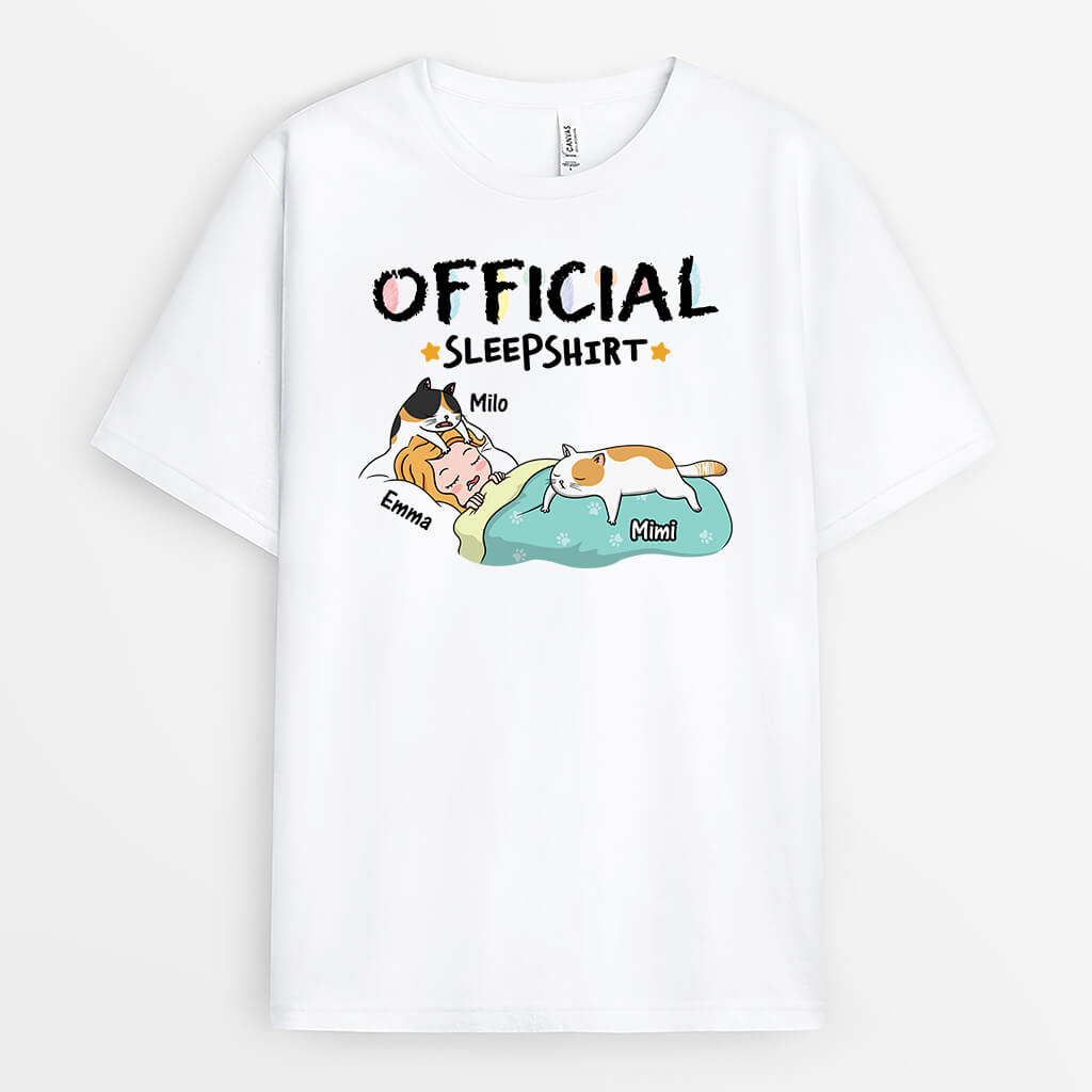 3055AUS1 official sleepshirt funny cat  personalised t shirt for cat lovers