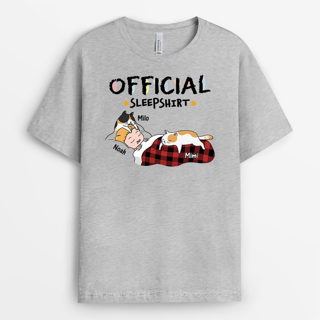 3055AUS2 official sleepshirt funny cat  personalised t shirt for cat lovers