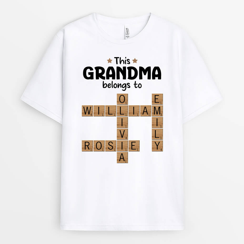 3171AUS1 puzzle this grandma belongs to  personalized t shirts for grandma