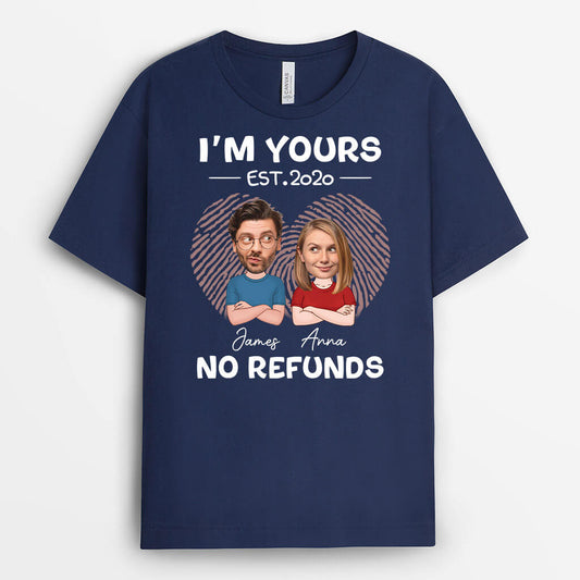 3194AUS1 im your est 2020 no refunds t shirt  customized presents for couples