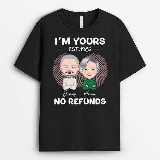 3194AUS2 im your est 2020 no refunds t shirt  customized presents for couples