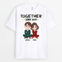 3269AUS1 pastel together since t shirt  personalized gifts for couples