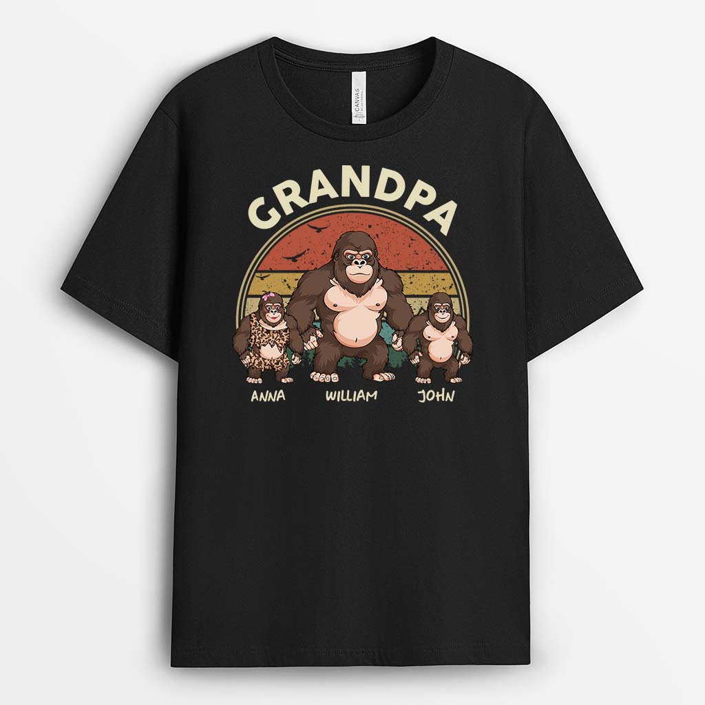 3357AUS1 kingkongs grandpa t shirt  personalized gifts for grandpa