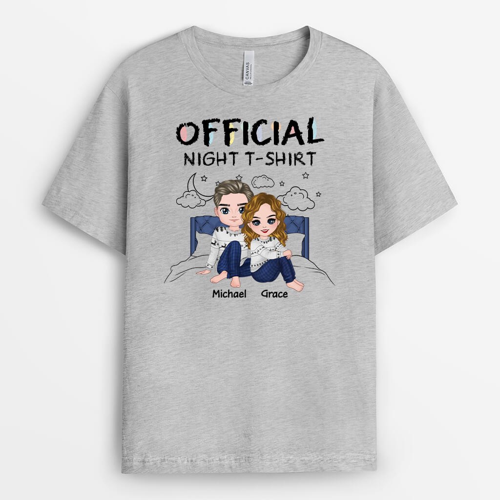 3358AUS1 official night t shirt  personalized gifts for couples