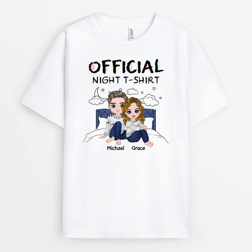 3358AUS2 official night t shirt  personalized gifts for couples