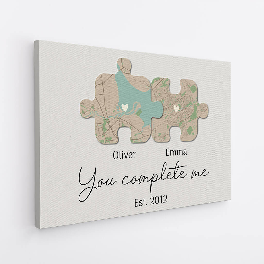 3395CUS2 you complete me est 2021 canvas  personalized gifts for grandma