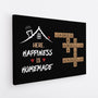 3429CUS2 here happiness is homemade crossword canvas  personalized family gifts