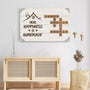 3429CUS3 here happiness is homemade crossword canvas  personalized family gifts