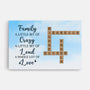 3455CUS1 family a little bit of crazy crossword canvas  personalized gifts for grandma