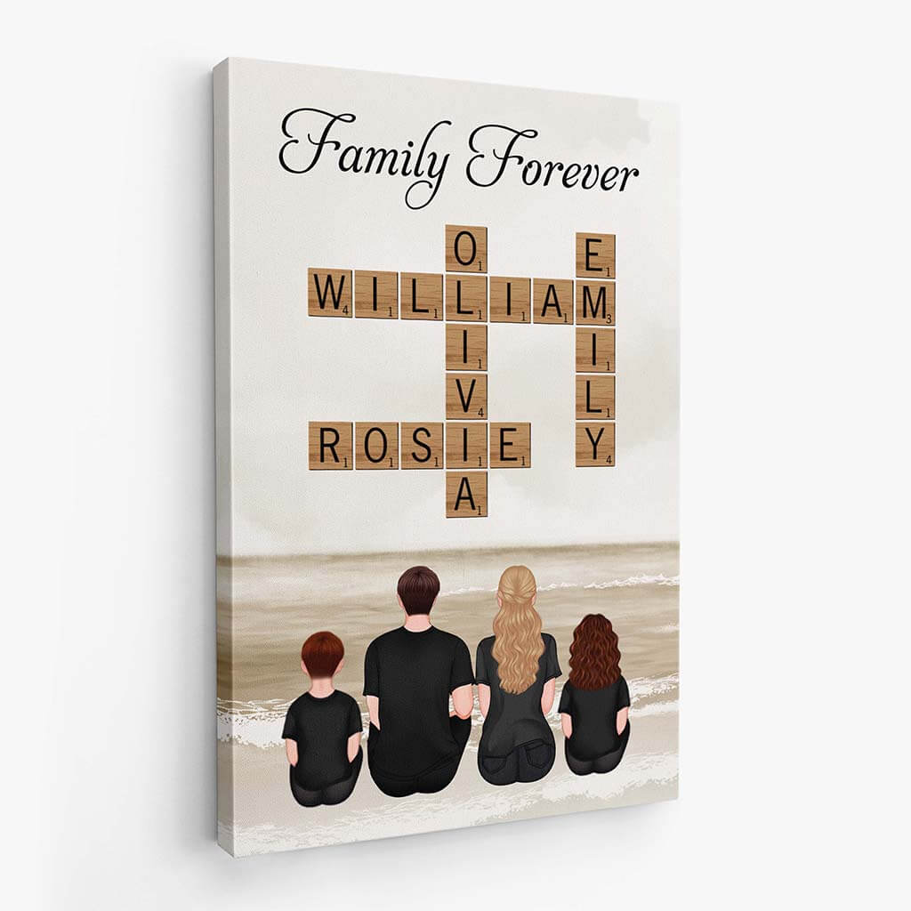 3465CUS2 family forever canvas  personalized gifts for family