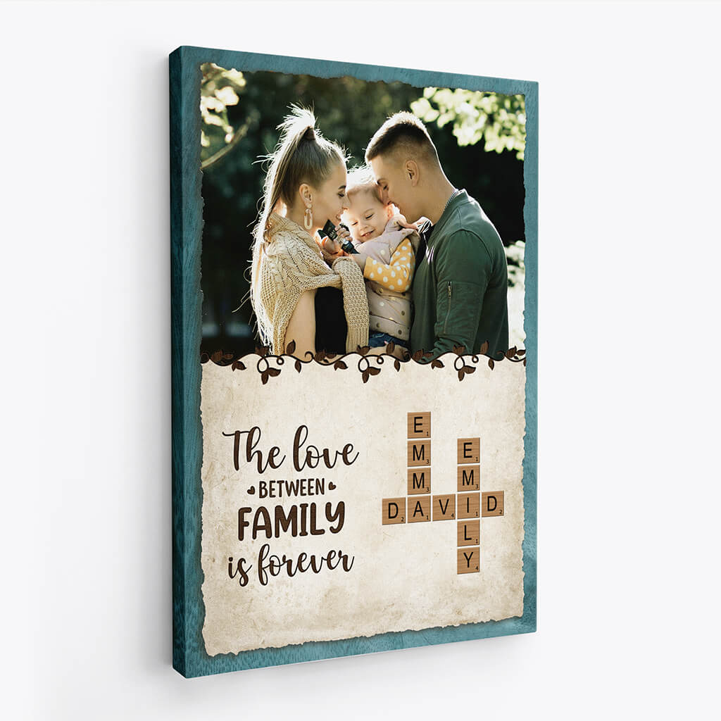 3489CUS2 together we make a family crossword canvas  customized gifts for family