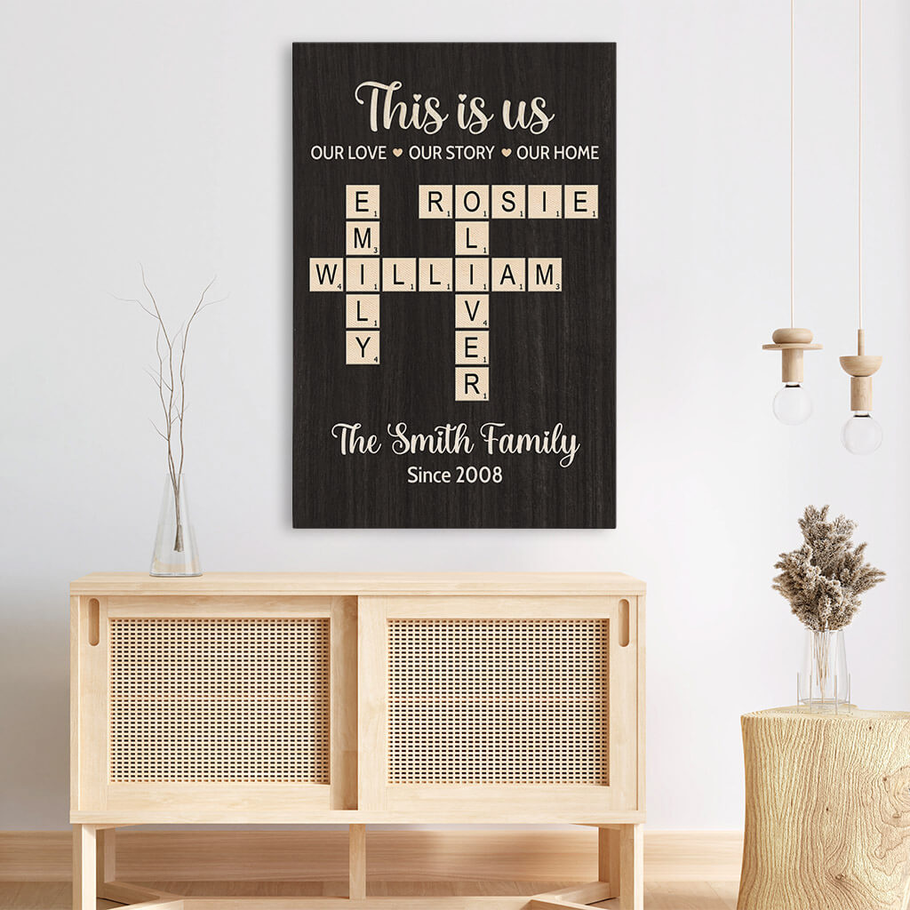 3490CUS3 this is us canvas  personalized gifts for family