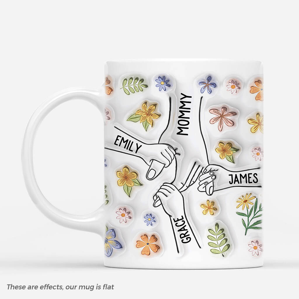 3534MUS2 grandma mommy holding hands mug  personalized gifts for grandma mom_222ae71d 1db1 49fc ac08 21bff143b8da