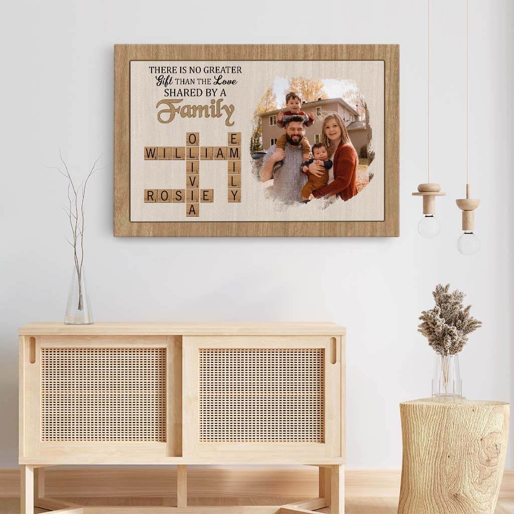 3540CUS3 there is no greater gift than family photo canvas  personalized family gifts