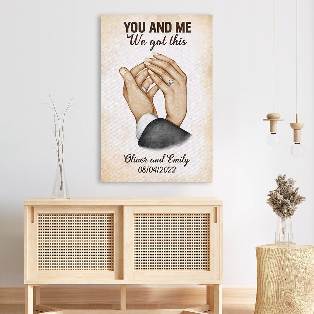 3573CUS3 Personalized You and Me We Got This Canvas for Couples