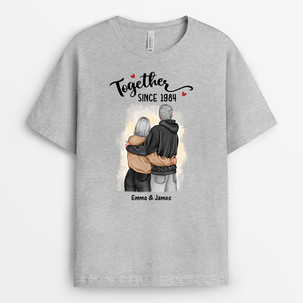 3653AUS2 together since couple t shirt personalized anniversary presents for couple