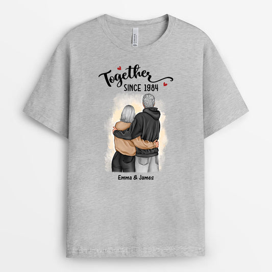 3653AUS2 together since couple t shirt personalized anniversary presents for couple