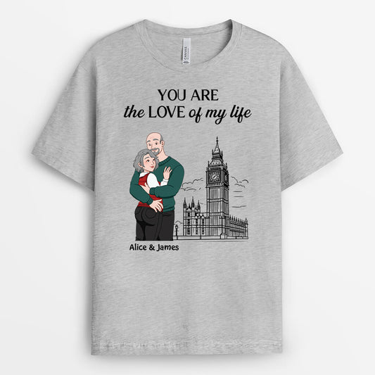 3668AUS2 you are the love of my life personalized t shirt for couple