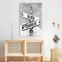 3673CUS3 vintage street sign canvas  personalized gifts for couple