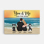 3689CUS1 you me and the dogs  personalized canvas for couple