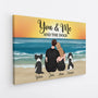 3689CUS2 you me and the dogs  personalized canvas for couple