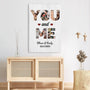 3693US3 you and me photo collage canvas  personalized gifts for couple