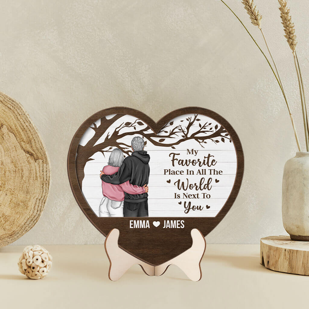 3766QUS2 my favorite place in all the world is next to you wooden plaque  personalized gifts for couple 3766Q_1_a47a8a09 9d24 4f43 b770 4278e575d8e1