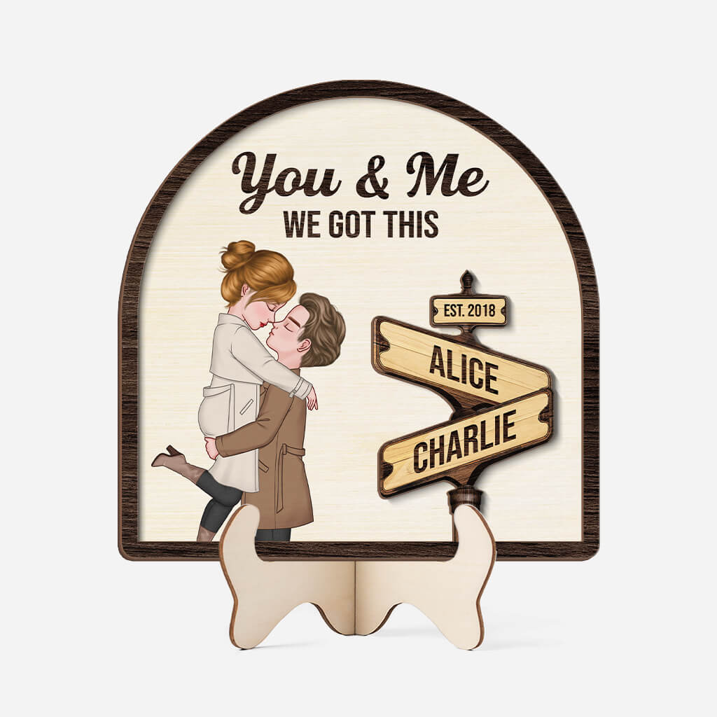 3768QUS1 you me we got this wooden plaque  customized gifts for couple 3768Q5I5G