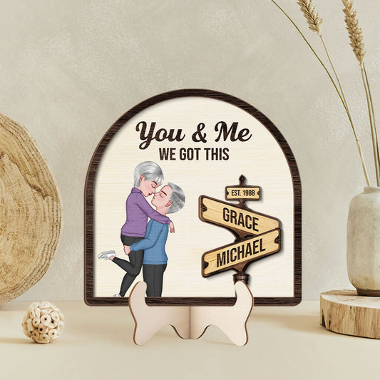 3768QUS2 you me we got this wooden plaque  customized gifts for couple 3768Q5I5G