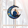 3771UUS2 i love you to the moon and back suncatcher  custom gifts for couple 3771U