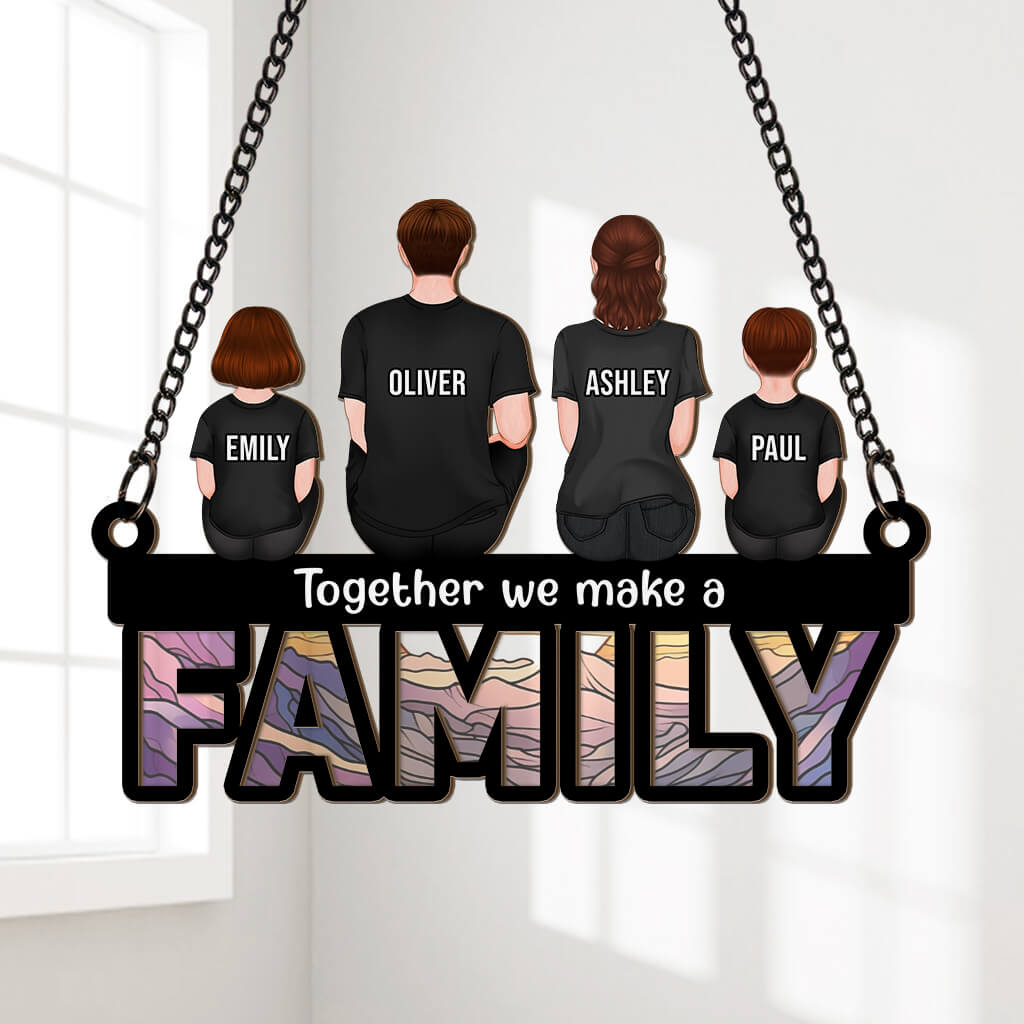 3785UUS1 together we make a family suncatcher  personalized family presents 3785U6H5I