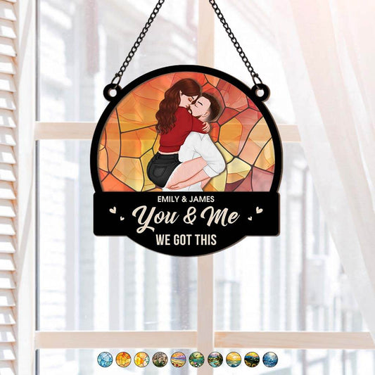 3797UUS2 you me we got this  personalized window hanging suncatcher ornament for couple 3797U5E7G