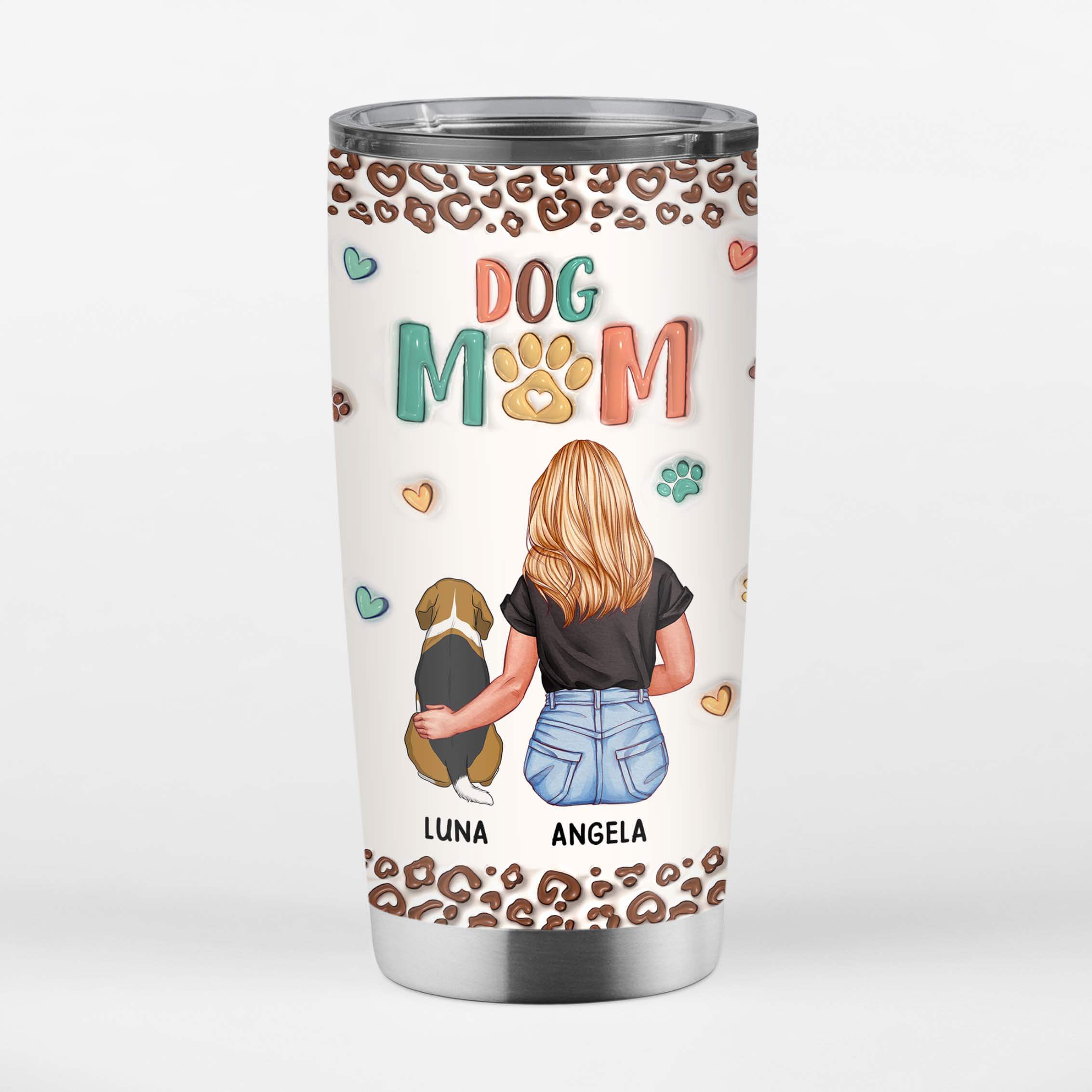 3826TUS1 personalized dog mom gifts  3d custom 20oz tumblers 3826T3E8C