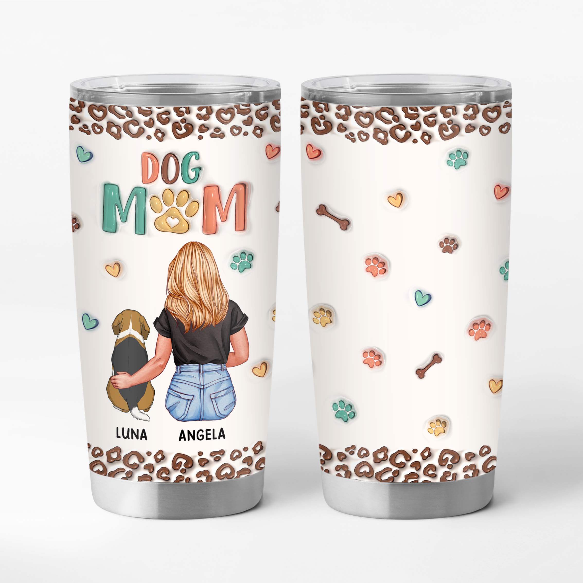 3826TUS3 personalized dog mom gifts  3d custom 20oz tumblers 3826T3E8C