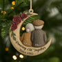 6321OUS1 custom 1 layered wood couple ornament from our first kiss till our last breath 6321O3V5G