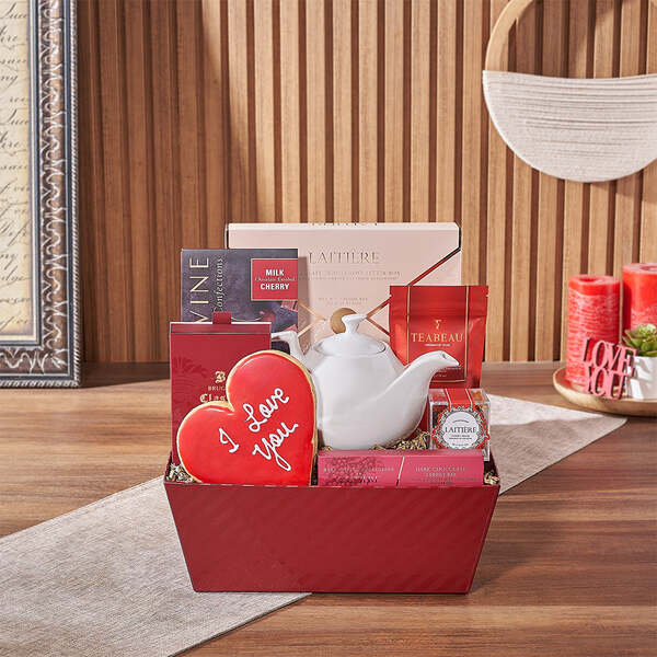 Valentine Gift Basket Ideas for Boyfriend with Love Letters & Sweet Treats