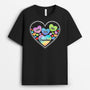 US0937A1 Personalized T shirts Gifts Heart Grandma Mom